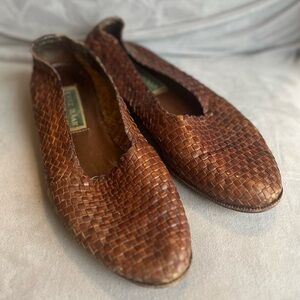 Cole Hann Woven Leather Flats